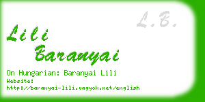 lili baranyai business card